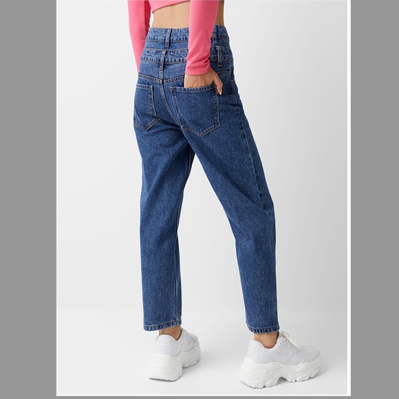 Vibrant M.I.U dark wash double waist high rise mom fit jeans NWT - Picture 12 of 13